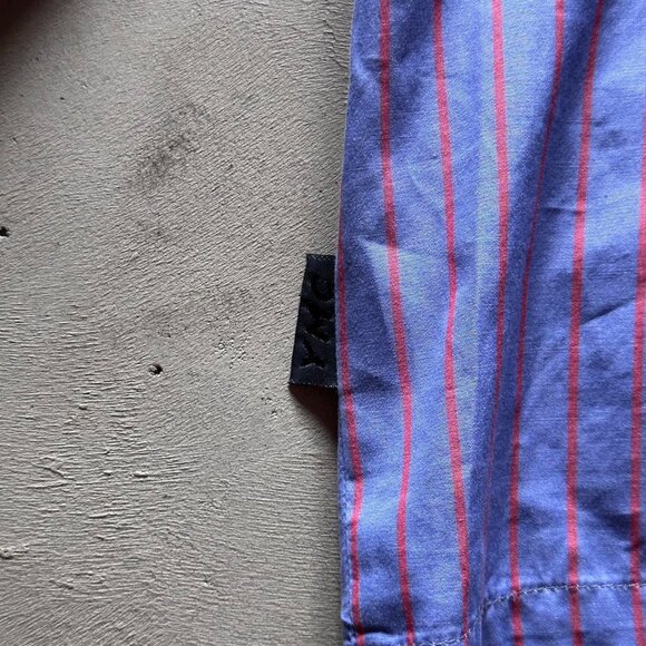 ymc blue orange striped button up shirt - Picture 3 of 5